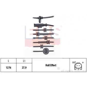 Capteur, vitesse de roue EPS 1.960.141