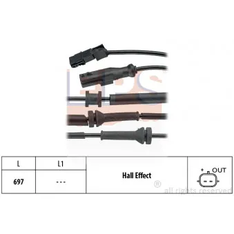 Capteur, vitesse de roue EPS OEM 131565