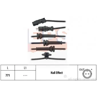 Capteur, vitesse de roue EPS OEM 8200446282