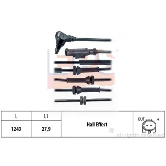 Capteur, vitesse de roue EPS 1.960.183