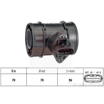 Débitmètre de masse d'air EPS OEM 55350047