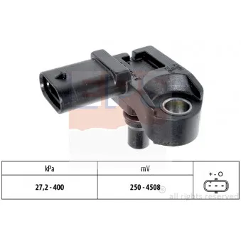 Capteur, pression de suralimentation EPS 1.993.210 pour BMW X5 xDrive 45 e Plug-in-Hybrid - 320cv