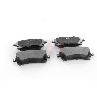 Jeu de 4 plaquettes de frein arrière GH OEM 3W0698451J