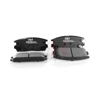 Jeu de 4 plaquettes de frein arrière GH OEM 96626076