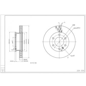 Jeu de 2 disques de frein arrière HART [229 059]