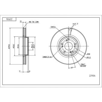 Jeu de 2 disques de frein arrière HART [229 104]