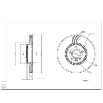 Jeu de 2 disques de frein arrière HART [232 234]