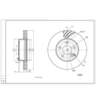 Jeu de 2 disques de frein arrière HART [250 261]