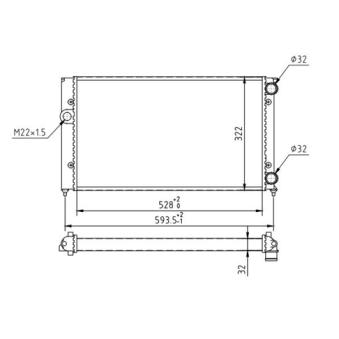 Radiateur, refroidissement du moteur HART [600 148]
