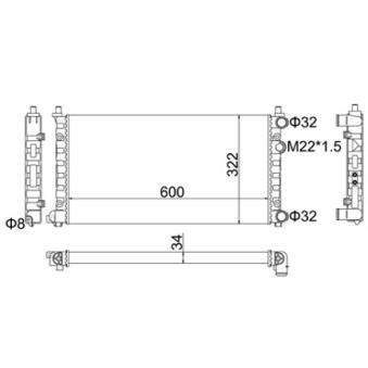 Radiateur, refroidissement du moteur HART [600 242]