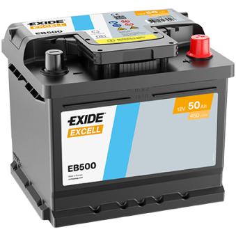 Batterie de démarrage EXIDE EB500 pour FIAT DUNA 8 - 33cv