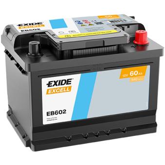 Batterie de démarrage EXIDE EB602 pour DODGE NITRO 1.7 CDTI - 110cv