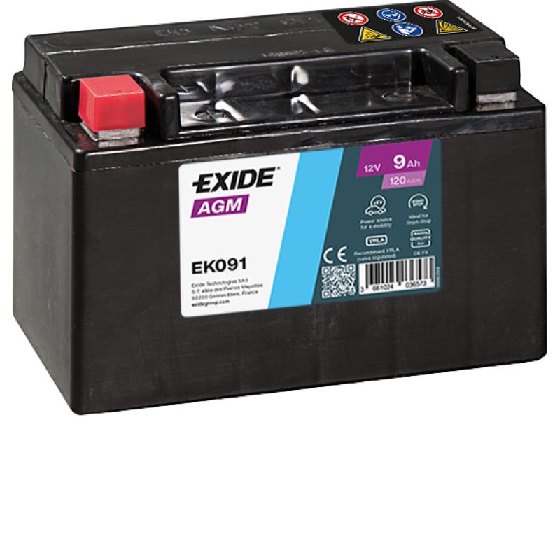 Batterie de démarrage EXIDE EK091 - Visuel 1