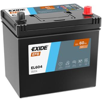 Batterie de démarrage EXIDE EL604 pour AUDI 100 E2000 - 82cv