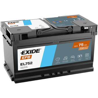 Batterie de démarrage Start & Stop EXIDE EL752 pour BMW Série 5 2.2 TDCi - 110cv