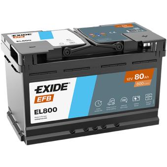 Batterie de démarrage Start & Stop EXIDE EL800 pour CITROEN XM 1.6 D - 110cv