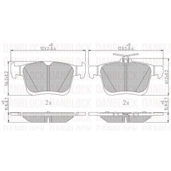 Jeu de 4 plaquettes de frein avant DANBLOCK [DB 511182]