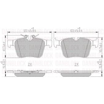 Jeu de 4 plaquettes de frein avant DANBLOCK [DB 511189]