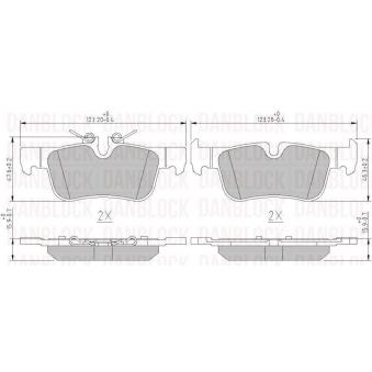 Jeu de 4 plaquettes de frein avant DANBLOCK [DB 511195]