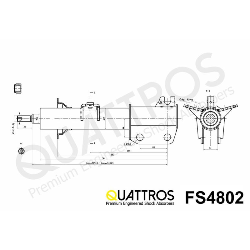 Jeu de 2 amortisseurs arrière DAVID VASCO FS4802 - Visuel 2