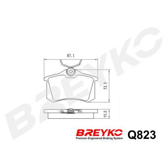 Jeu de 4 plaquettes de frein avant DAVID VASCO [Q823]