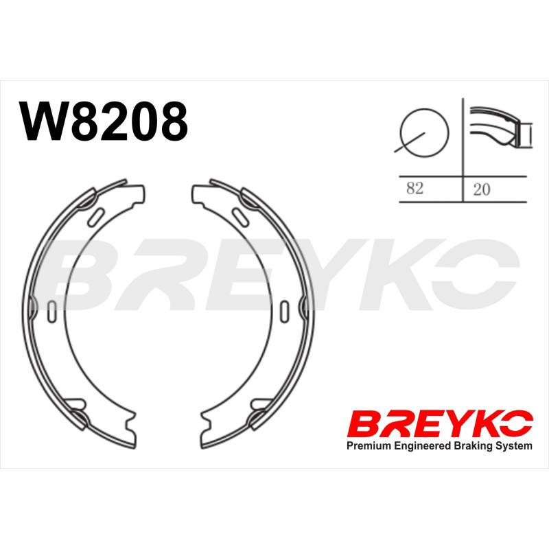 Jeu de mâchoires de frein DAVID VASCO W8208 - Visuel 1