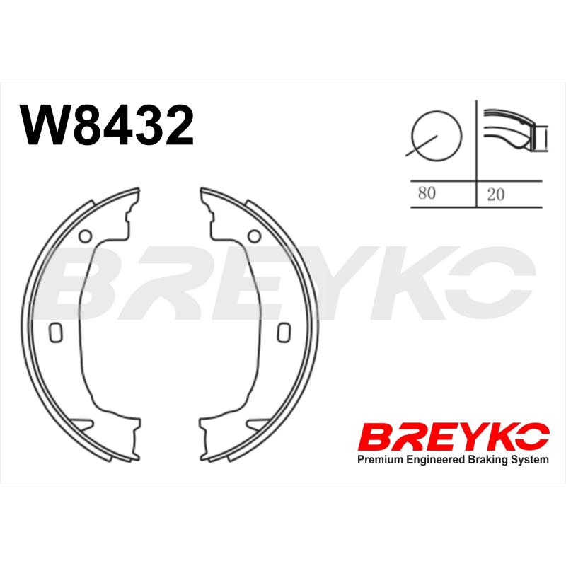 Jeu de mâchoires de frein DAVID VASCO W8432 - Visuel 1