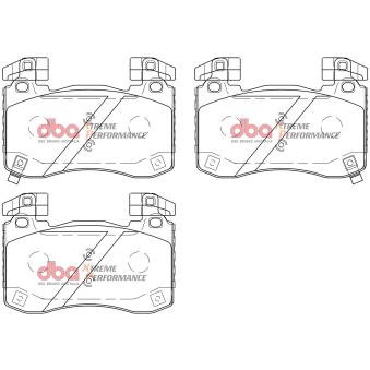 Jeu de 4 plaquettes de frein avant DBA Australia OEM 58101J5A50