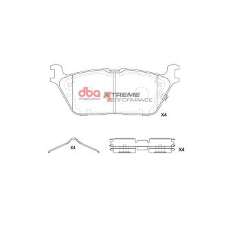 Jeu de 4 plaquettes de frein avant DBA Australia OEM 68412364AA Jeu de 4 plaquettes de frein avant DBA Australia OEM 68412364AA