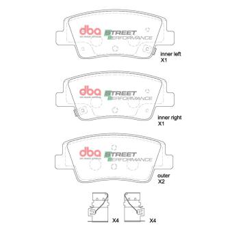 Jeu de 4 plaquettes de frein avant DBA Australia [DB15206SP]