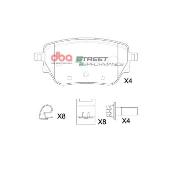 Jeu de 4 plaquettes de frein avant DBA Australia [DB15269SP]