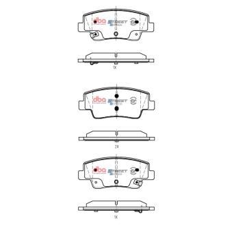 Jeu de 4 plaquettes de frein avant DBA Australia [DB2648SSEV]