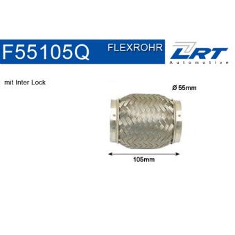 Tuyau flexible, échappement LRT [F55105Q]
