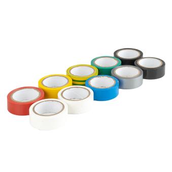 Rubans isolants colorés ensemble 10 pcs. 18mm x 5,5m x 0,13mm - AMIO 04846