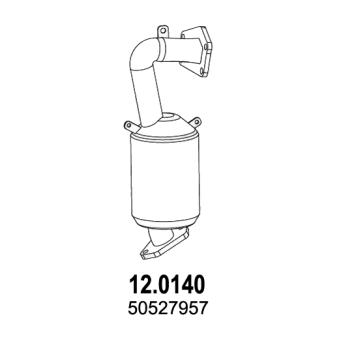 Catalyseur ASSO 12.0140 pour FIAT 500L 1.4 LPG - 120cv Catalyseur ASSO 12.0140 pour FIAT 500L 1.4 LPG - 120cv