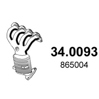 Catalyseur ASSO 34.0093 pour OPEL CORSA 1.4 LPG - 87cv