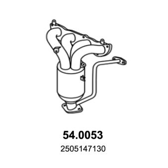 Catalyseur ASSO 54.0053 pour TOYOTA AURIS 1.3 - 99cv Catalyseur ASSO 54.0053 pour TOYOTA AURIS 1.3 - 99cv