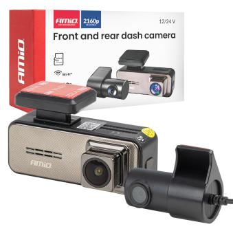 Dashcam Caméra embarquée avant et arrière 4K + 2K WLAN 512 Go WIFI UHD AMIO 04801