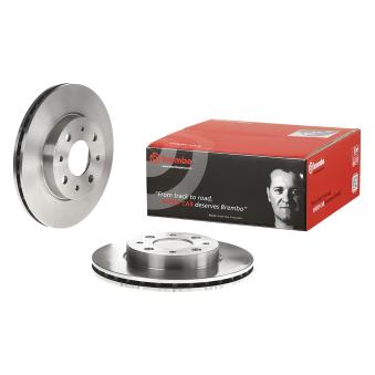 Jeu de 2 disques de frein avant BREMBO 09.8616.10 pour FIAT PANDA 1.3 D Multijet 4x4 - 75cv