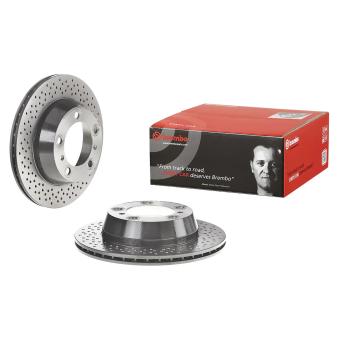 Jeu de 2 disques de frein arrière BREMBO 09.8998.11 pour PORSCHE CAYMAN 2.7 - 245cv