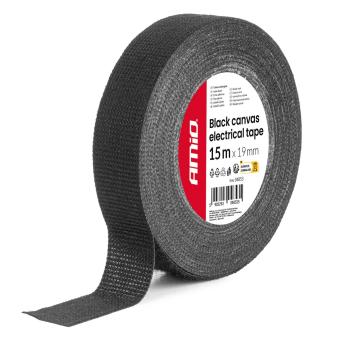 Ruban isolant en toile noir 19mm x 15m x 0,4mm AMIO 04853
