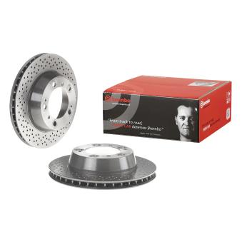 Jeu de 2 disques de frein arrière BREMBO 09.8890.21 pour PORSCHE BOXSTER S 3.2 - 252cv