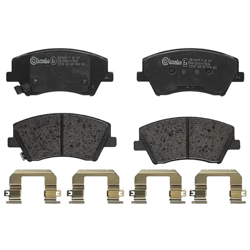 Jeu de 4 plaquettes de frein avant BREMBO P 30 107 - Visuel 2