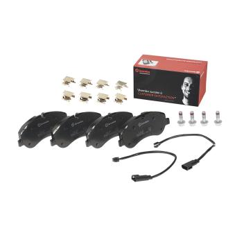 Jeu de 4 plaquettes de frein avant BREMBO OEM MEBK2J2K021AA