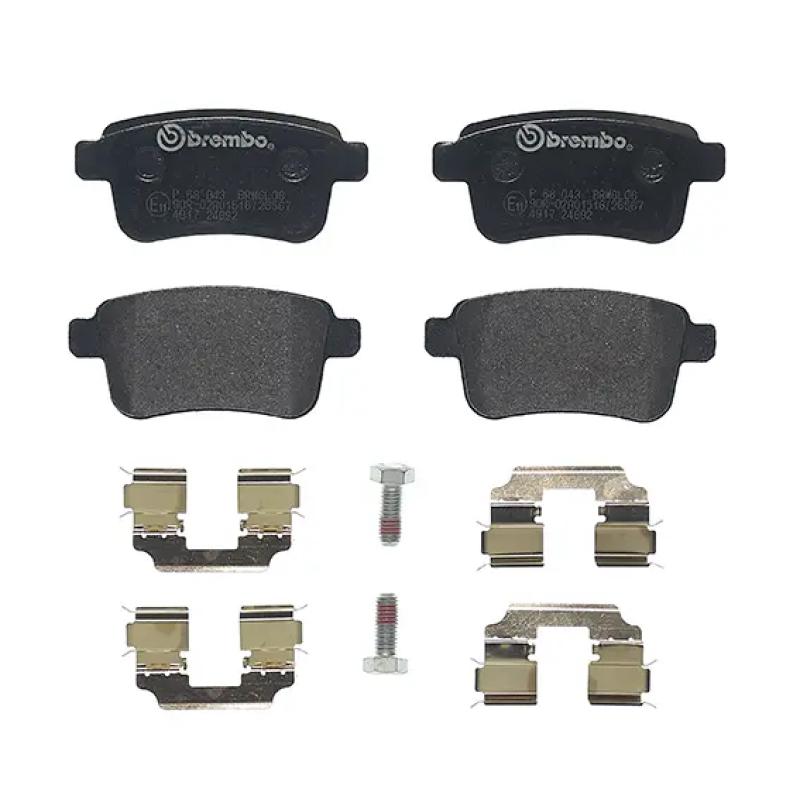 Jeu de 4 plaquettes de frein arrière BREMBO P 68 043 - Visuel 2