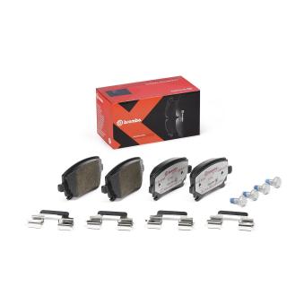 Jeu de 4 plaquettes de frein arrière BREMBO OEM 1K0698451B Jeu de 4 plaquettes de frein arrière BREMBO OEM 1K0698451B