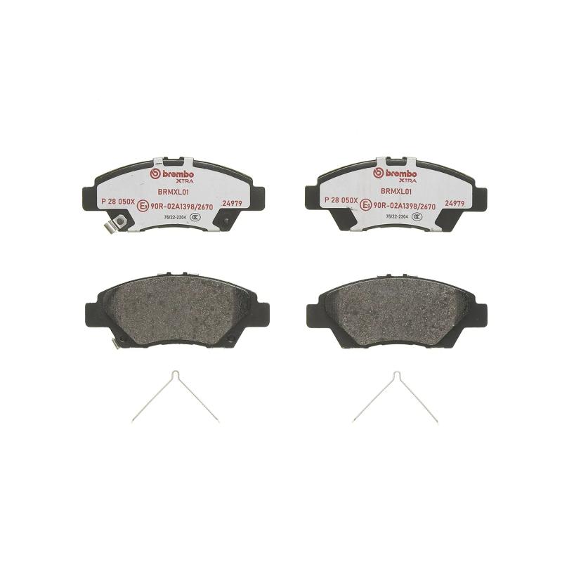 Jeu de 4 plaquettes de frein avant BREMBO P 28 050X - Visuel 2