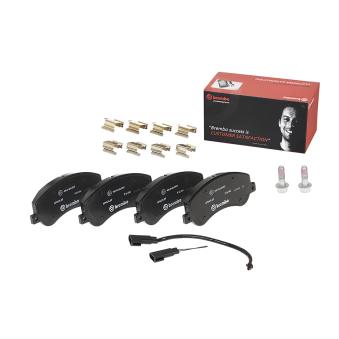 Jeu de 4 plaquettes de frein avant BREMBO OEM 6C112K021AB