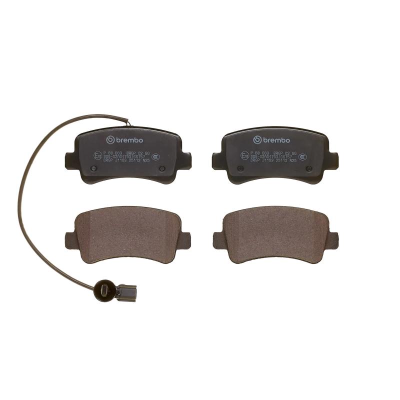 Jeu de 4 plaquettes de frein arrière BREMBO P 68 063 - Visuel 2