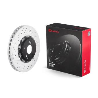 Jeu de 2 disques de frein avant BREMBO 09.9764.23 pour MERCEDES-BENZ CLASSE E E 63 AMG - 514cv